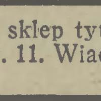 Odstąpię sklep, 1926