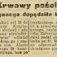 Krwawy pościg, 1927