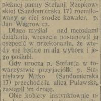 Z witrjolejem na Stefcię, 1927