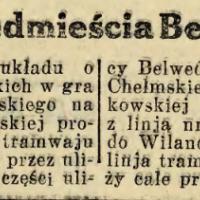 Tramwaj na Belwederskiej, 1927