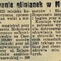 Zasypywanie glinianek, 1927