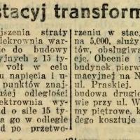 Budowa stacyj, 1927