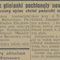 Przeklęte glinianki, 1927