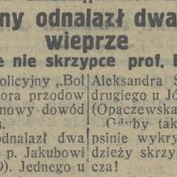 Wieprze wytropione, 1927