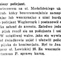 Policjant pogryziony, 1927