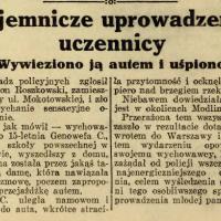 Tajemnicze uprowadzenie, 1927