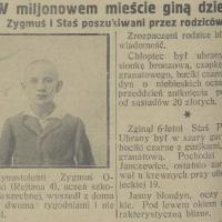Giną dzieci, 1927