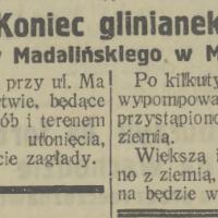 Koniec glinianek, 1927