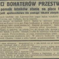 Jest pomnik, 1927