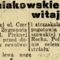 Powitanie kulami, 1927