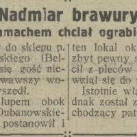 Nadmiar brawury, 1927