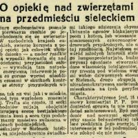 Sielce i zwierzęta, 1927