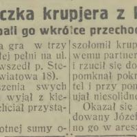 Ucieczka krupjera, 1927