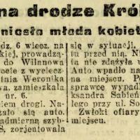 Śmierć na drodze, 1927