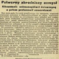 Potworny zamysł, 1927