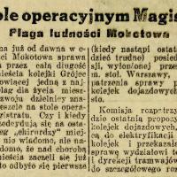 Na stole Magistratu, 1927