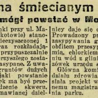 Na śmiecianym podlożu, 1927