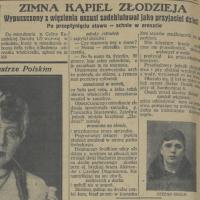 Zimna kąpiel złodzieja, 1927