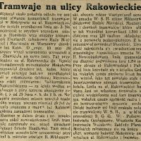 Tramwaj na Rakowieckiej, 1927