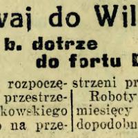 Tramwaj do fortu, 1927