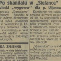 Skandal w Sielance z udziałem posła sowieckiego. Poseł odwołany. 1927.