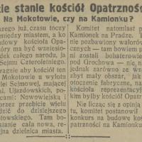 Gdzie kościół Opatrzności? 1927