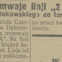 Tramwaje "2 A", 1927