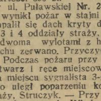 Pożar w stajni, 1928