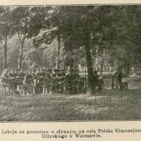 Lekcja na powietrzu, Gimnazju Gizyckiego, 1928