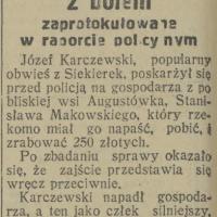 Usuwanie zębów zaprotokułowanie, 1928