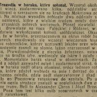 Tragedja w baraku, 1928