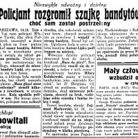 Policjant rozgromił szajkę, 1928