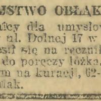 Samobójstwo obłąkanego. Dolna 17. 1929