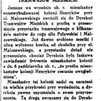 Przesunięcie przystanku, 1929