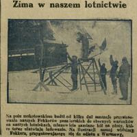 Zima w lotnictwie Zima w lotnictwie, 1929