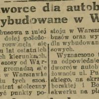 Dworzec na rogu Puławskiej i Madalińskiego. Projekt. 1929.