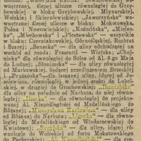 Nazwy nowych ulic, 1929