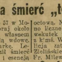 Zagadkowa śmierć teściowej. Madalińskiego 57. 1929.