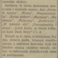 Strzała amora i inne nazwy autobusów. Na piechotę do Góry Kalwarji. 1929.