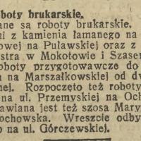 Roboty brukarskie, 1929