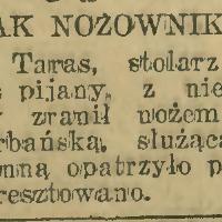 Pijak nożownikiem. Szustra 40. 1929.