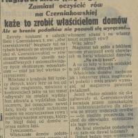 Magistrat przerzucił obowiązek oczyszczenia kanału na właścicieli. 1929.