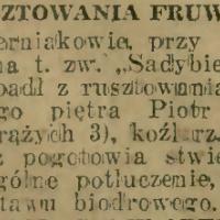 Wypadek na budowie. Sadyba. 1929.