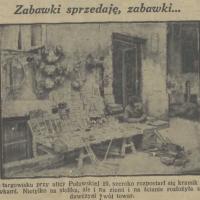 Zabawki sprzedaję. Puąłwska 19. 1929
