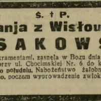Stefanja Husakowska, 1929