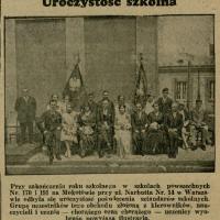 Uroczystość szkolna. Narbutta 14. 1929.