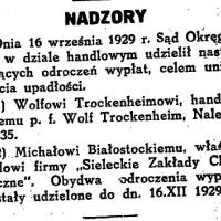 Odroczenie wypłat, 1929
