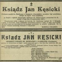 Zmarł ks. Kęsicki, 1929