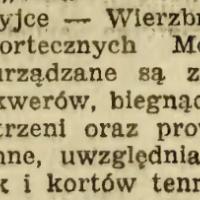 Zieleń i boiska, 1930