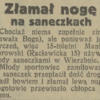 Złamał nogę, 1930